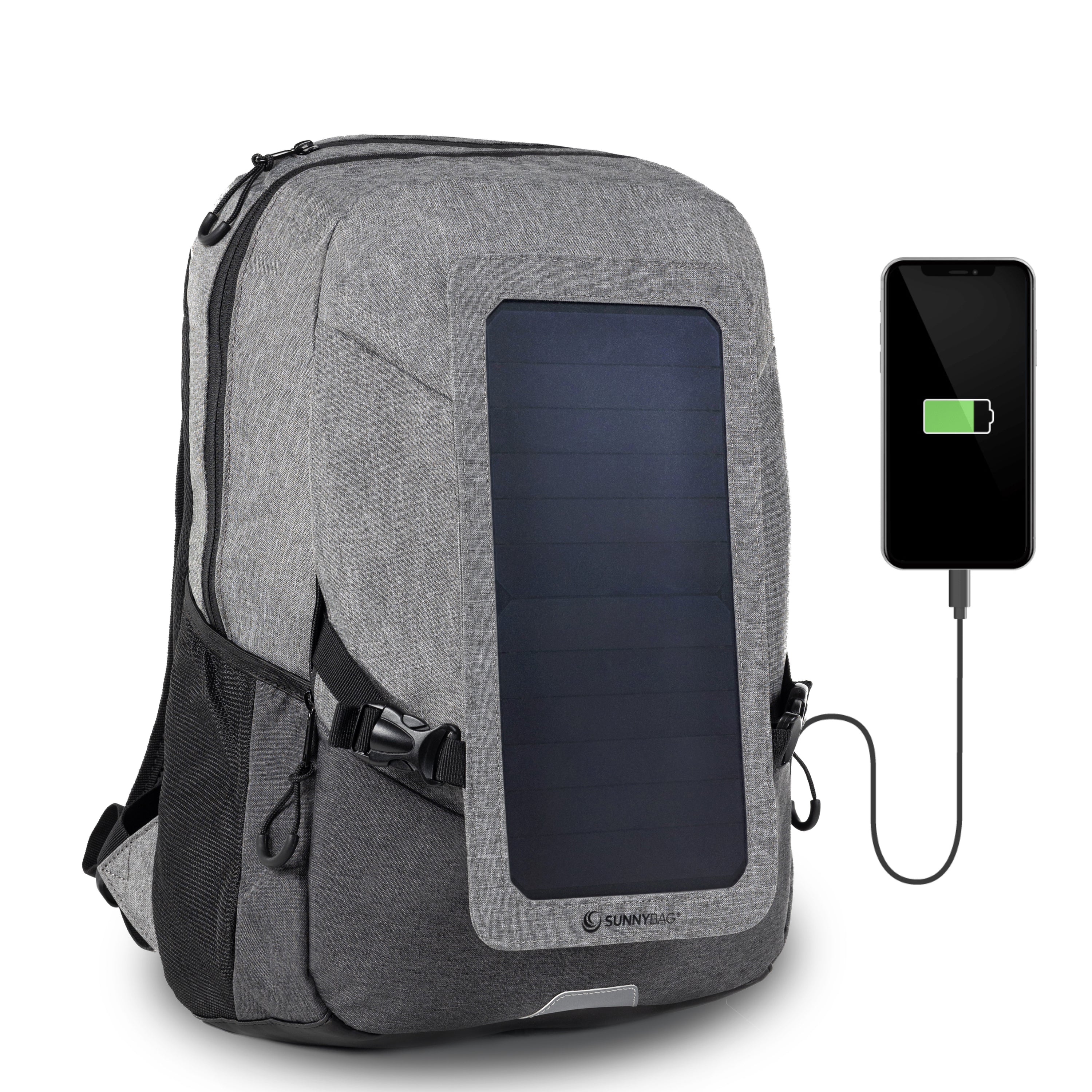 SunnyBAG ICONIC Graphite - Sac à dos 20 L avec panneau solaire 7 W